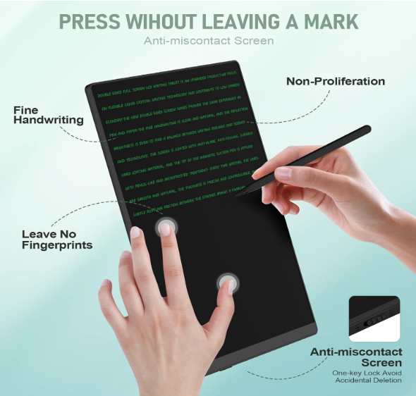 LCD writing pad surface